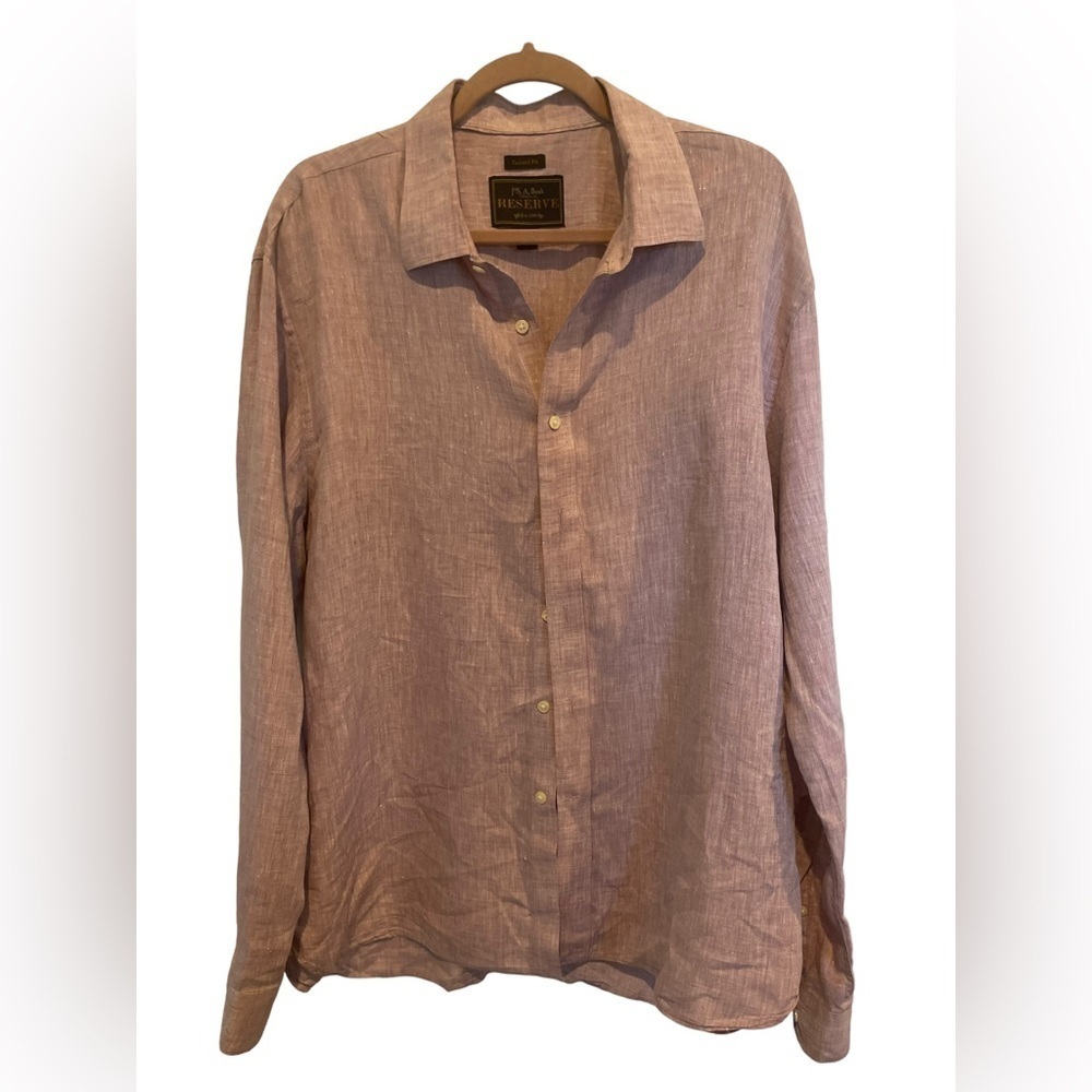 Joseph A. Bank Reserve Linen Lavender/Lilac/Light Purple Men’s Button Down XL